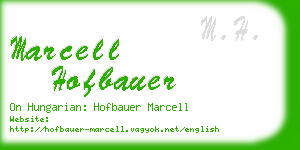 marcell hofbauer business card